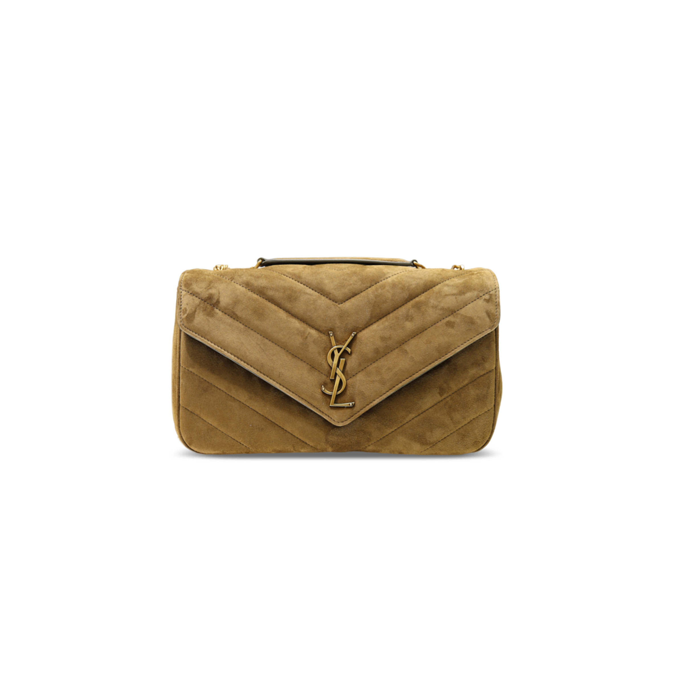 YSL LOULOU MEDIUM IN MATELASSÉ SUEDE 801439 (29*17*8cm)